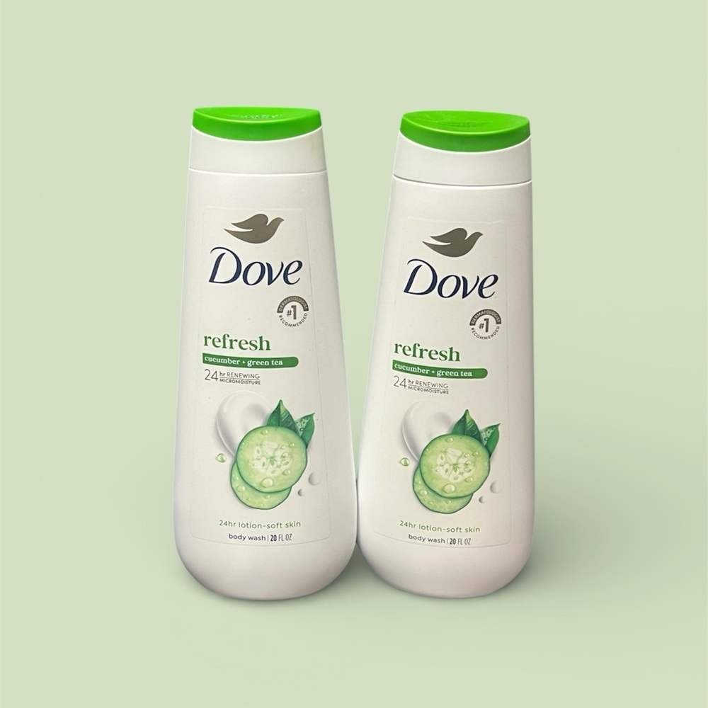 Dove Refreshing Cucumber & Green Tea Body Wash - White & Green